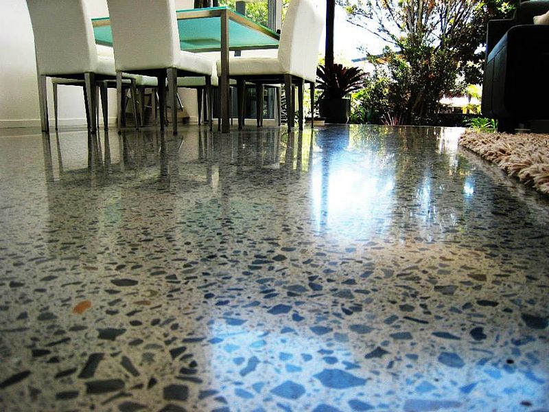 Honed and polished concrete