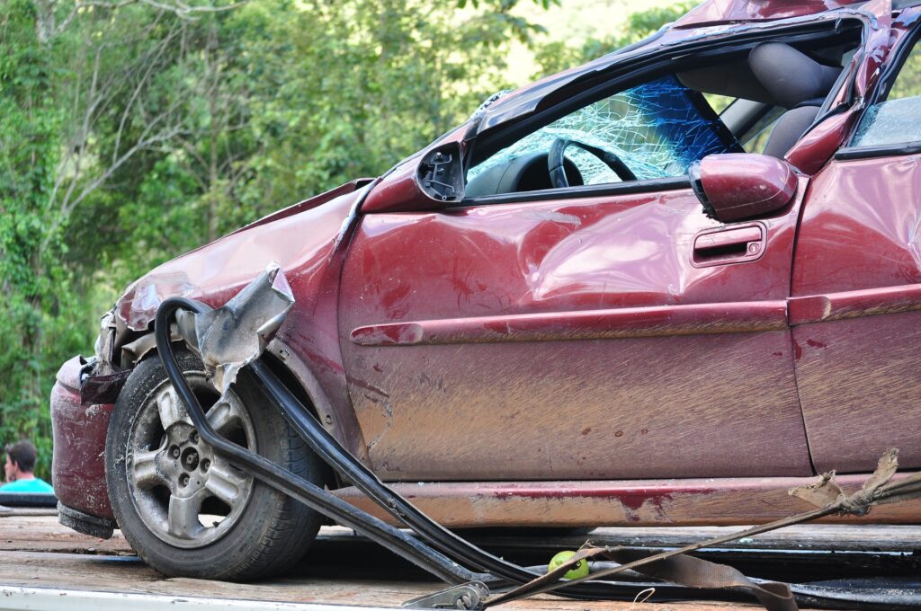 A car after a car accident