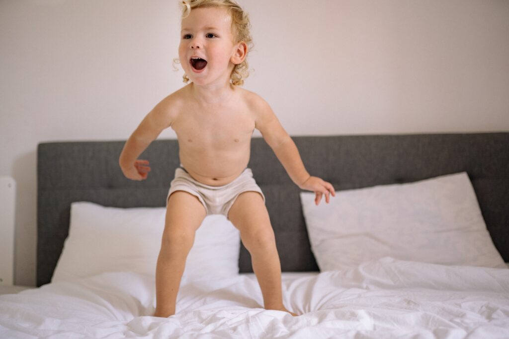 Child on a bed