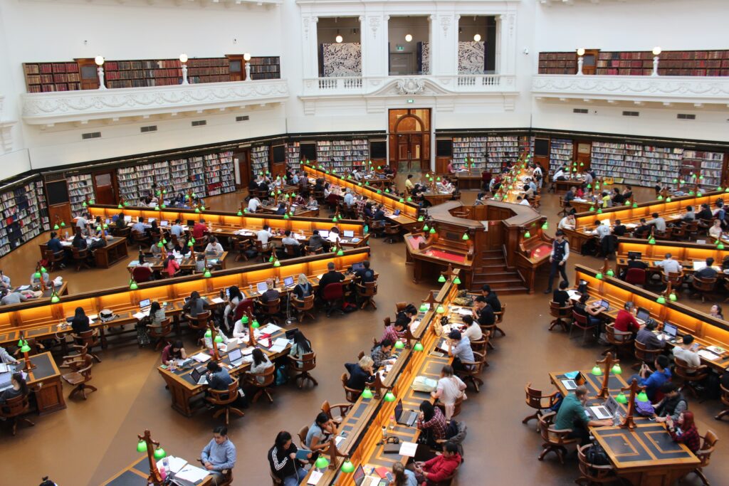 A wide library image
