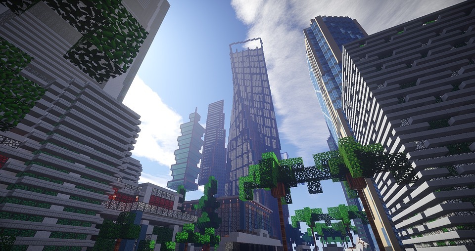 image of a Minecraft city