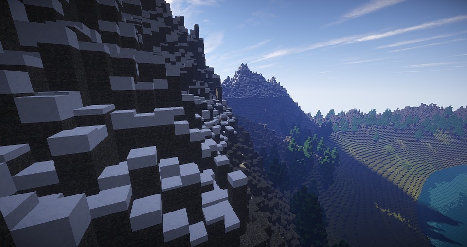 Image of a Minecraft mountain