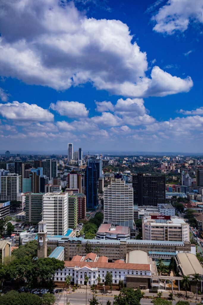 Aerial shot of Nairobi