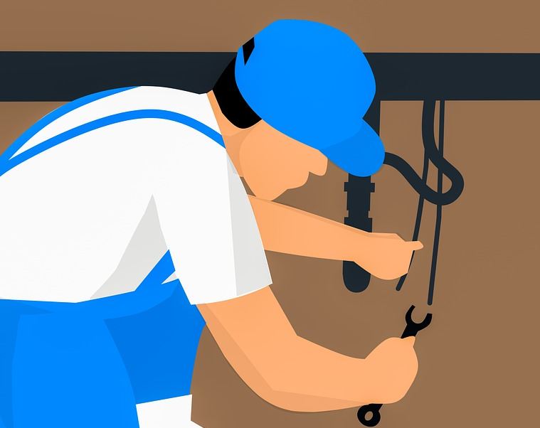 illustration of a plumber