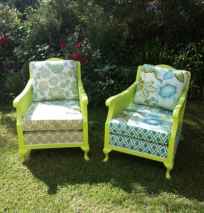 Paint Recycle Up-cycle Green Chair Furniture