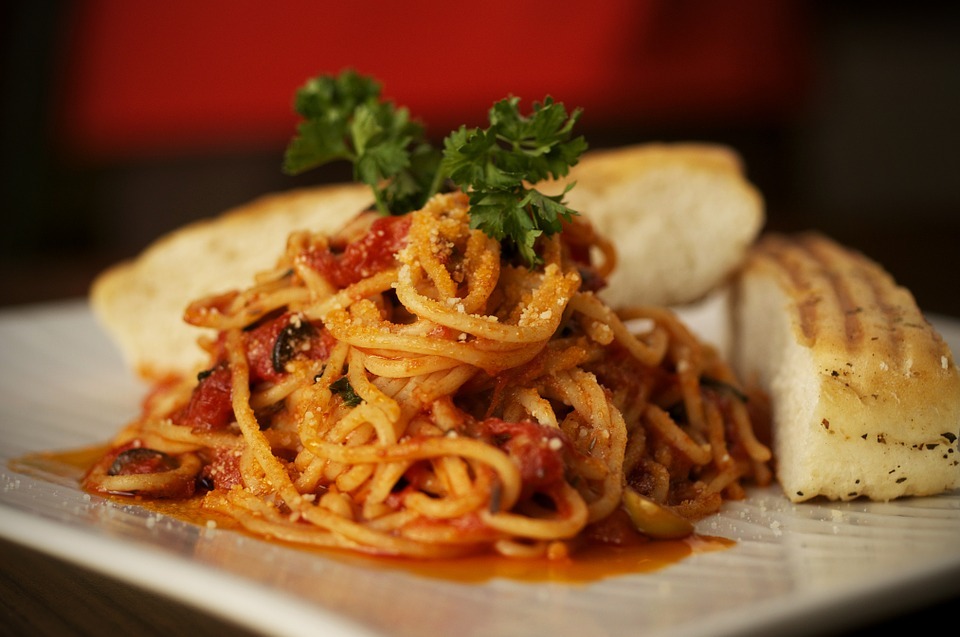 An Italian pasta spaghetti