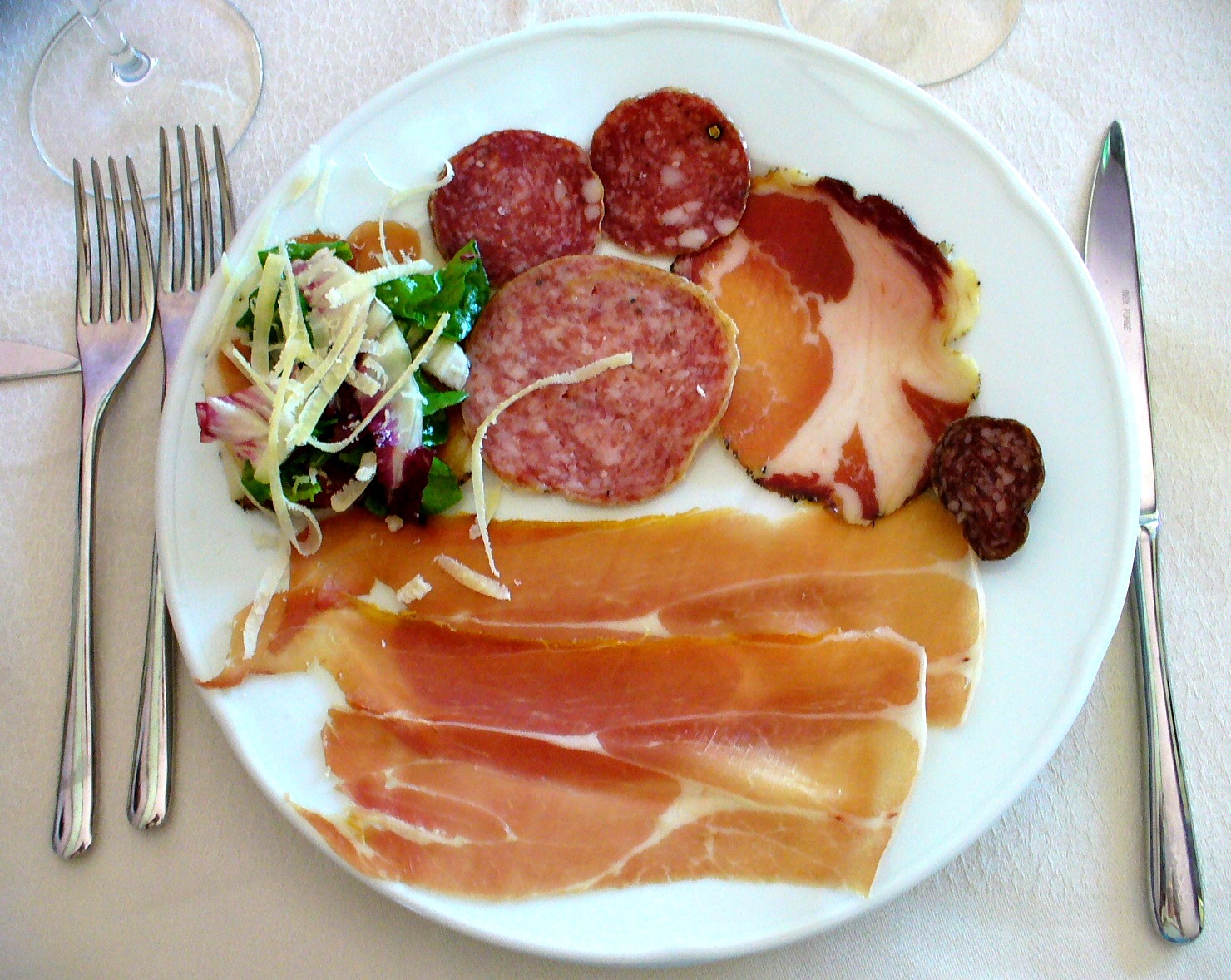 Antipasto on a plate