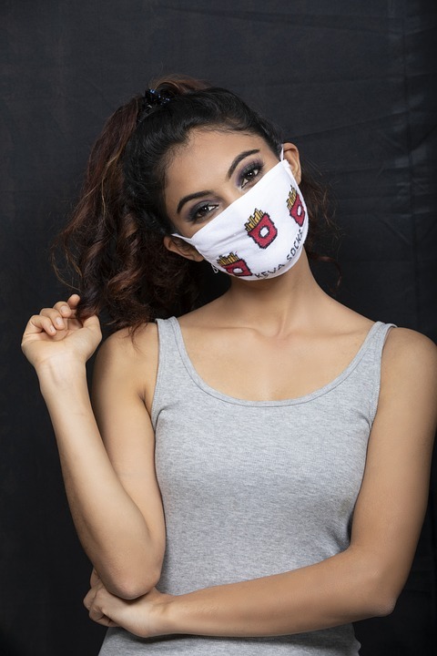 Mask Fashion Model Portrait Face Mask Woman