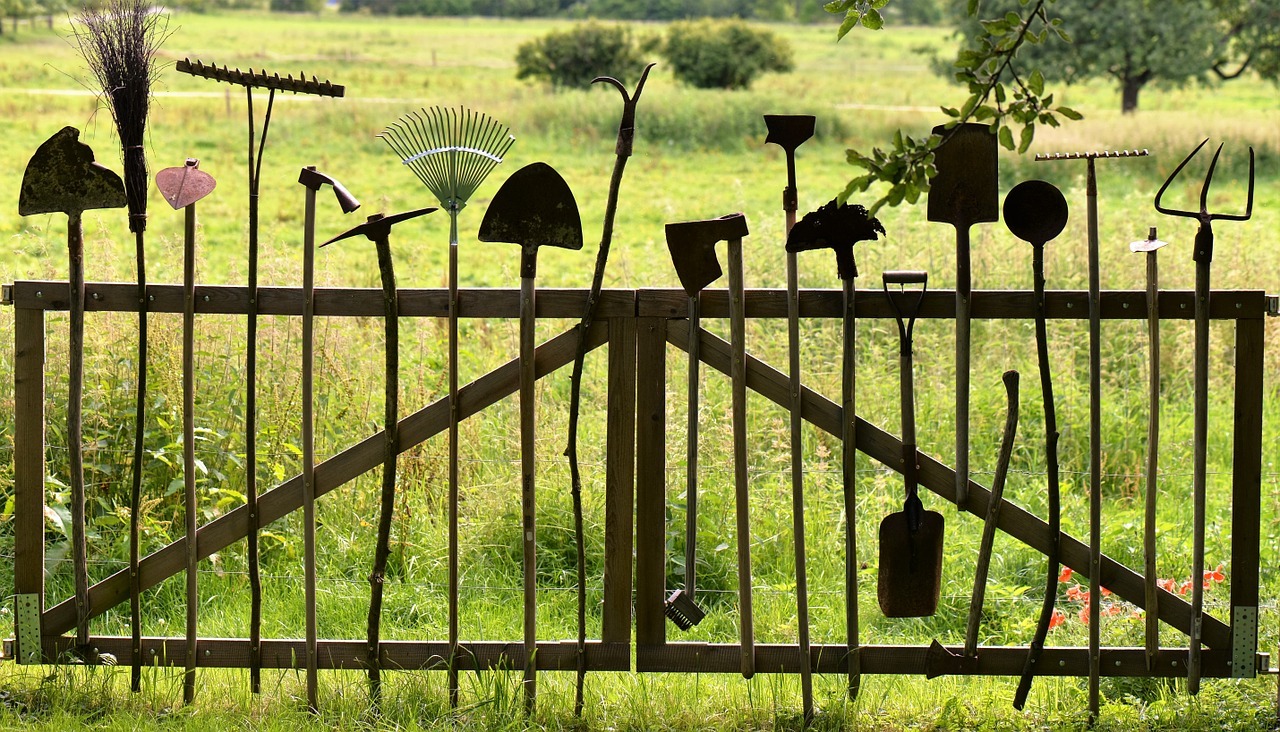 old garden tools
