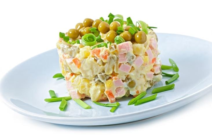 Russian Salad in a Plate