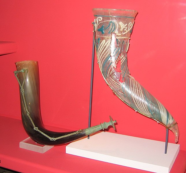 Vendel-era bronze horn fittings image