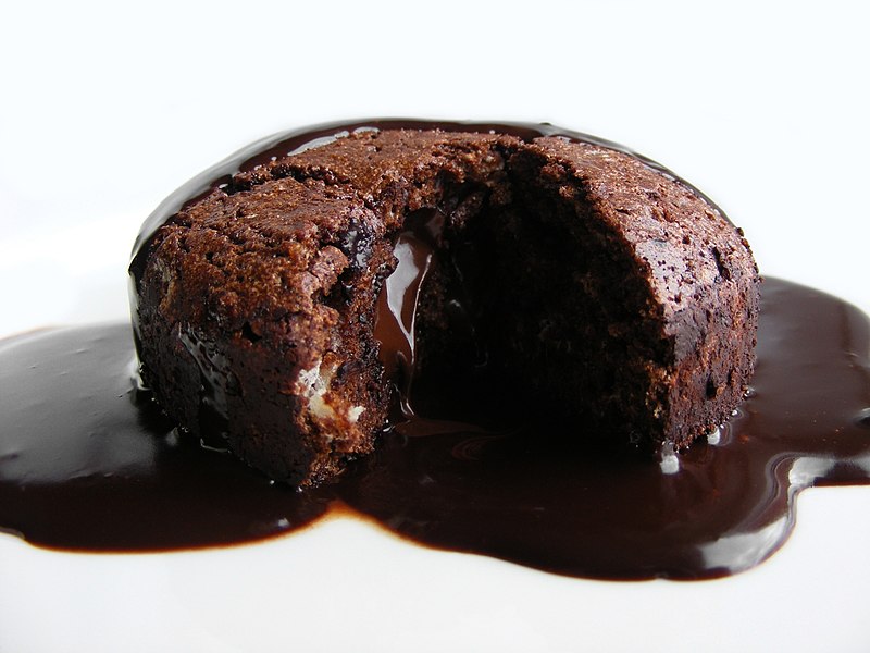 Molten chocolate cake image