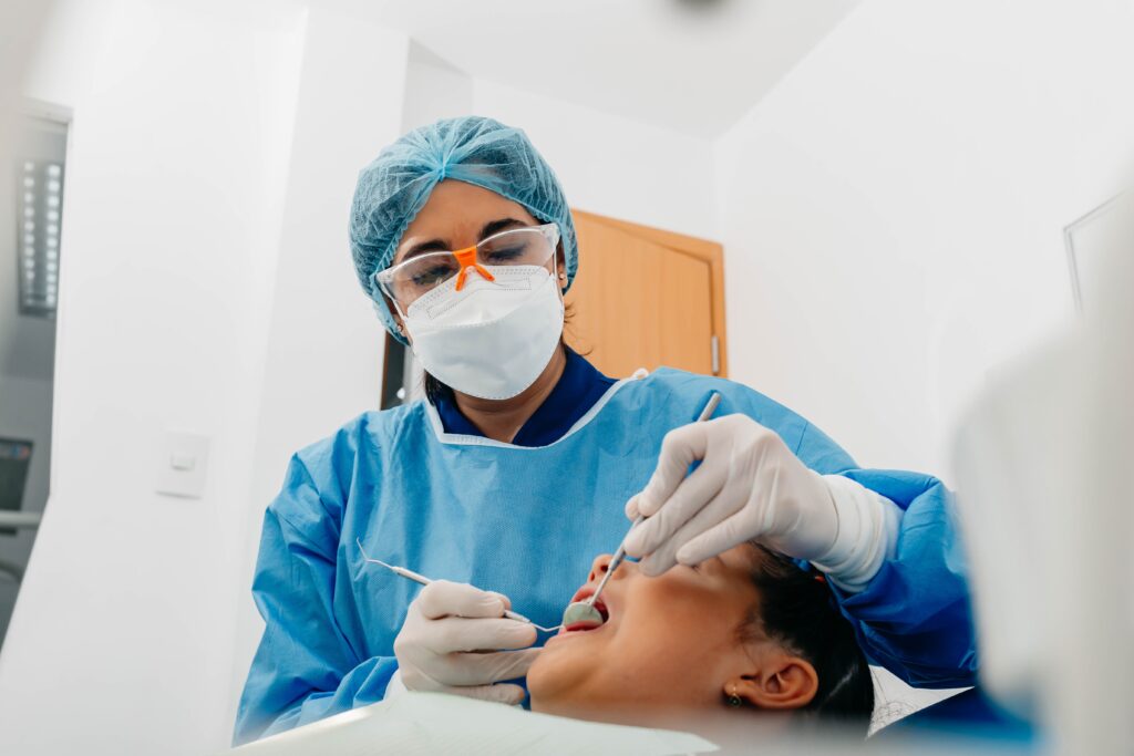 A Dentist Checking Her Patient image