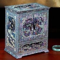 Wooden jewelry box made by craftmen if you like art and home decoration