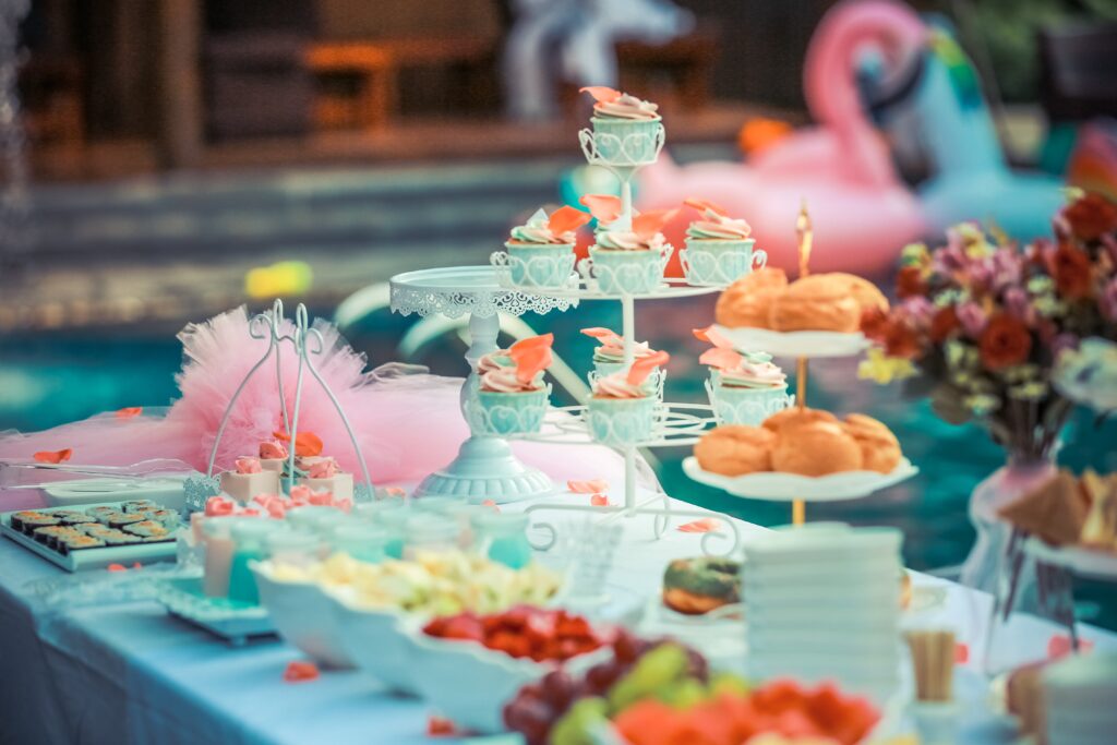 cupcakes display on cupcake rack image