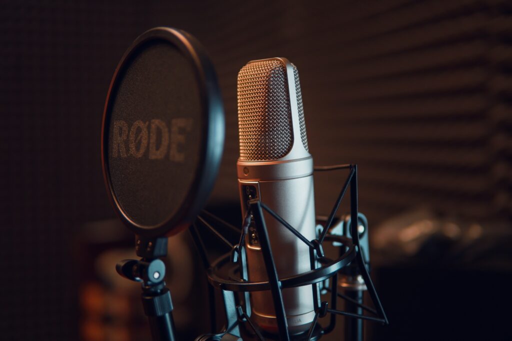silver dynamic microphone image