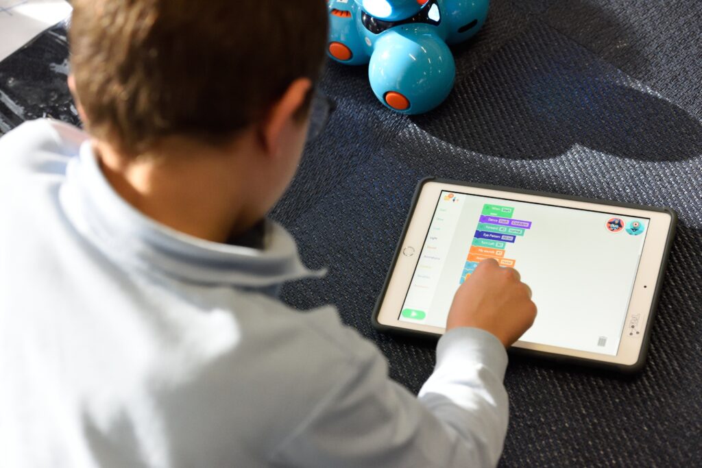 An image of a boy using a tablet