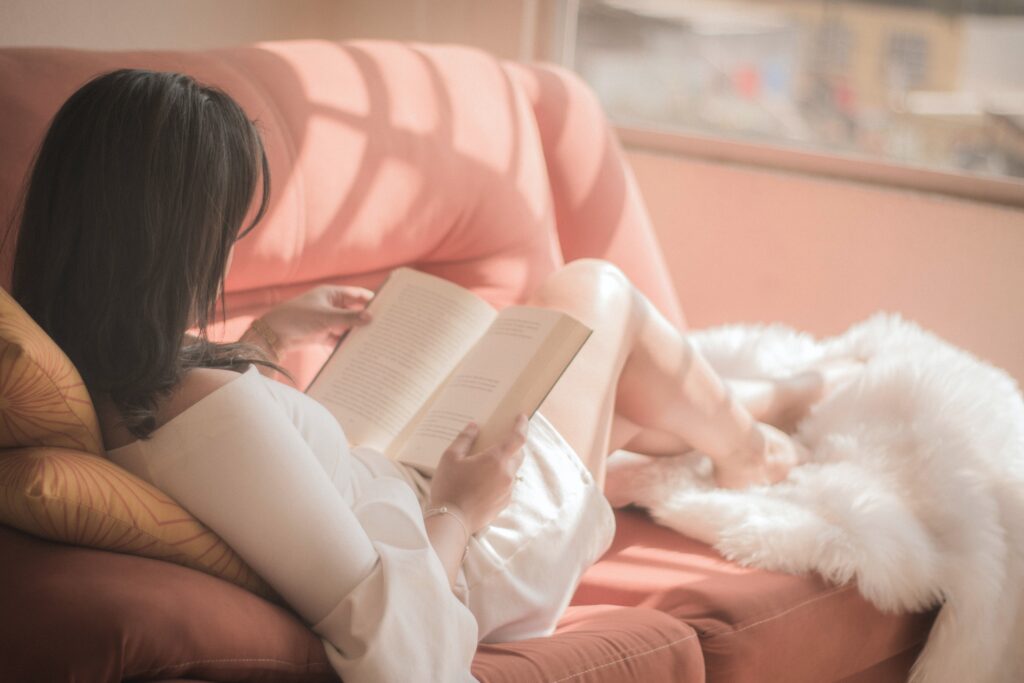 woman Reading a book image