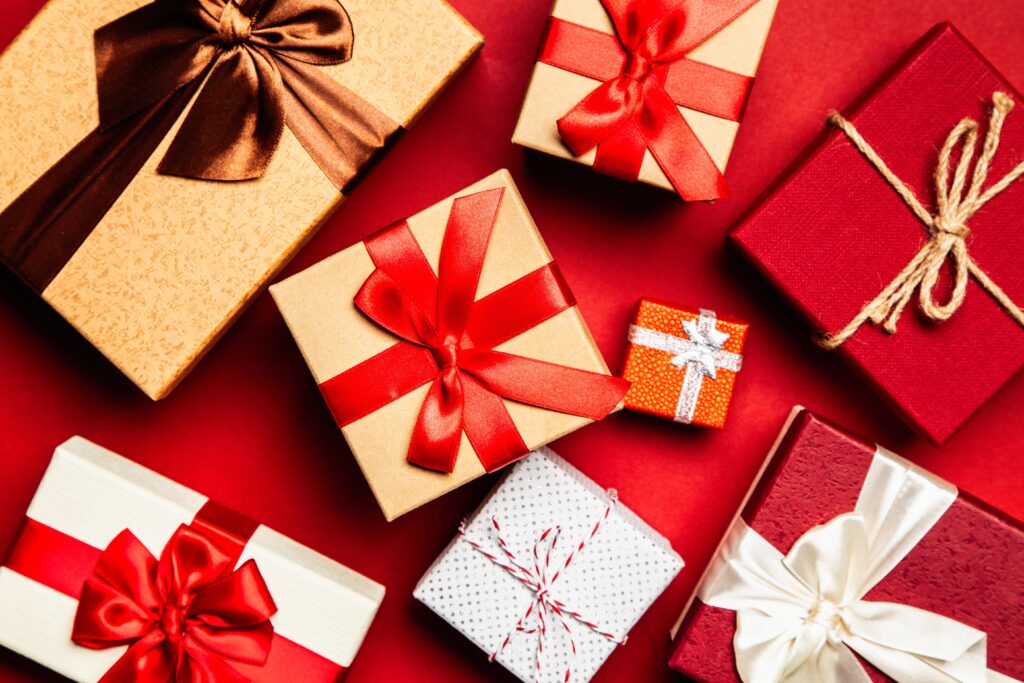 Different sized gift boxes image