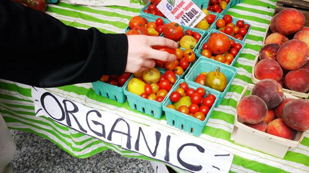 Organic produce stand