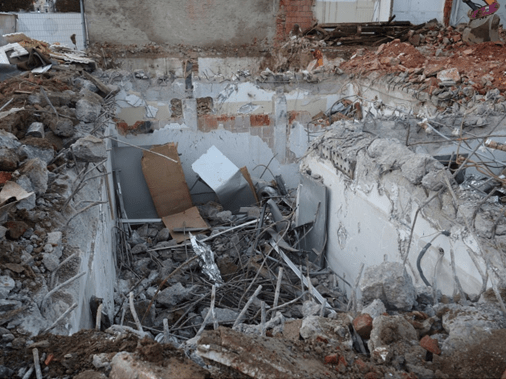 Demolition Work, Site, Debris