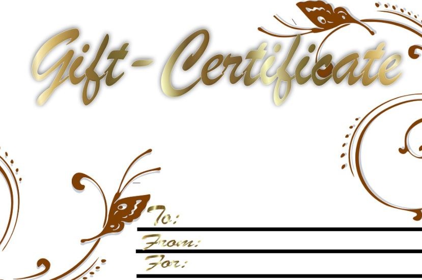 Assortment of Gift Certificates For Various Events