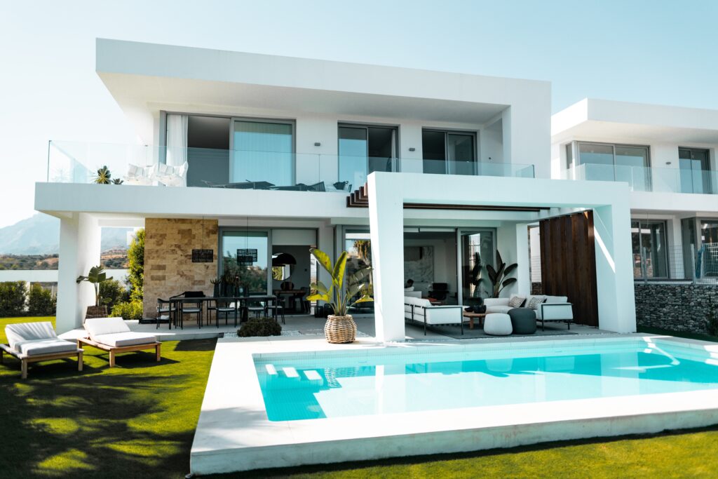white-painted modern house image