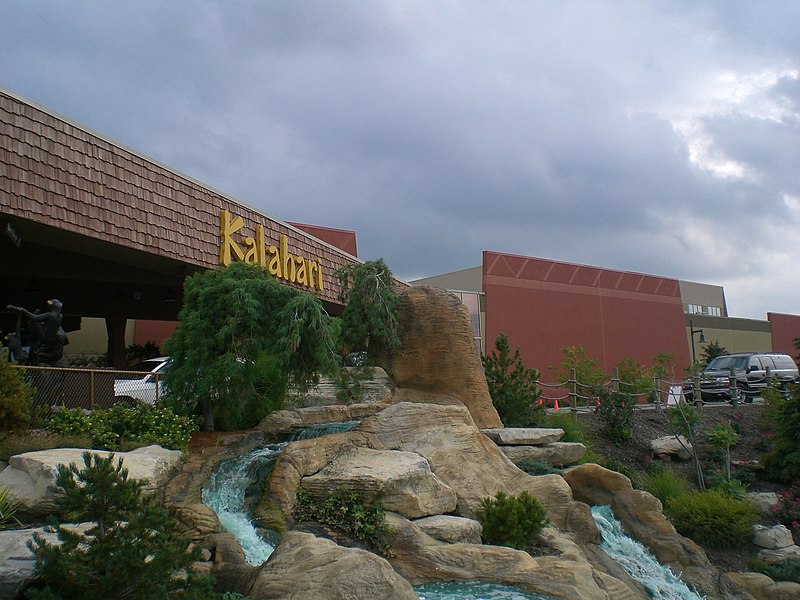  The outside of the Kalahari resort in Sandusky, Ohio, mountain site in front of the building image