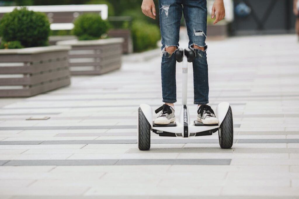 image of a kid riding a hoverboard