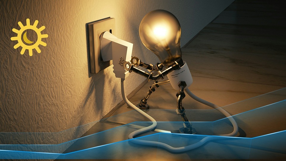  image of a lamp showing technology equipment
