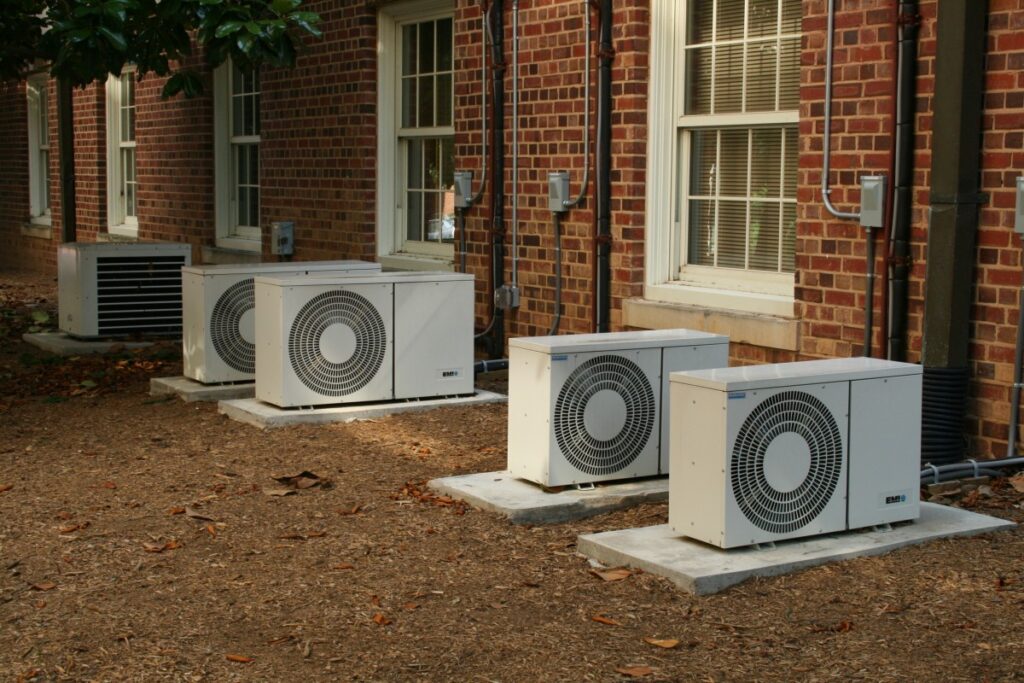 a photo of an Air Conditioning system outside