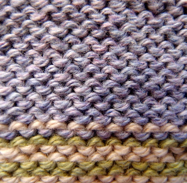 Close-up of back of stockinette stitch image
