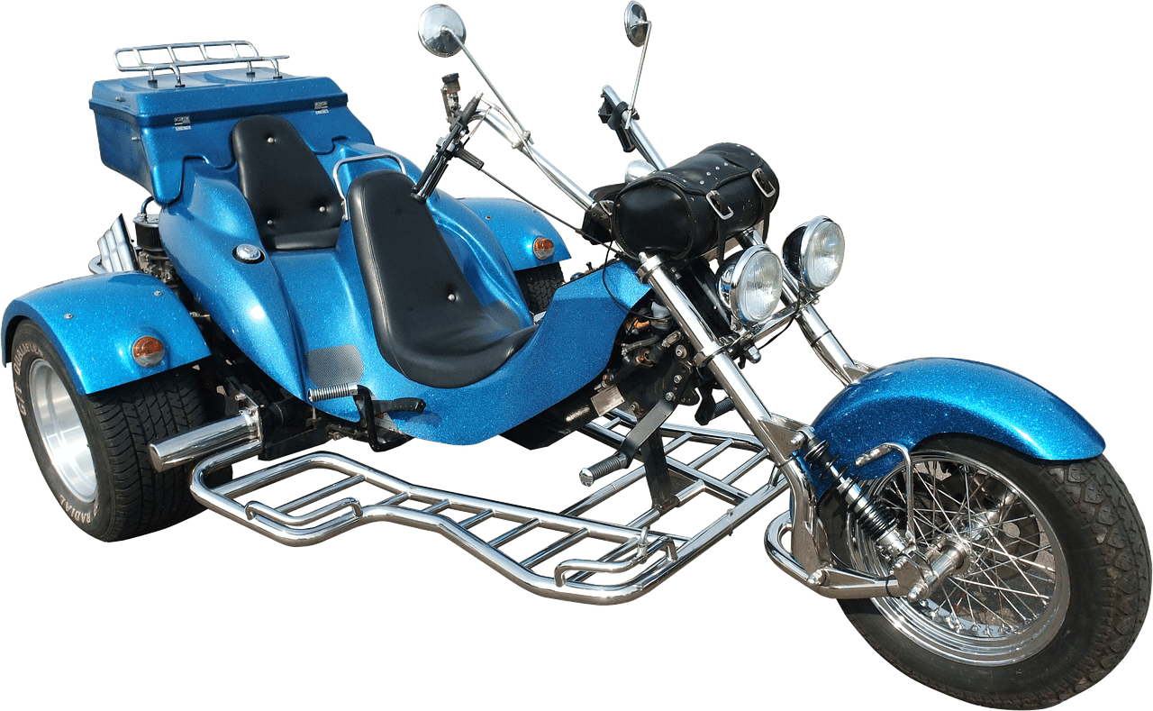 a blue highway electric trike