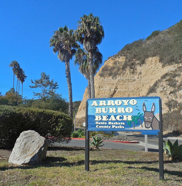 arroyo burro Beach (AKA- Hendry's Beach) park entrance signage