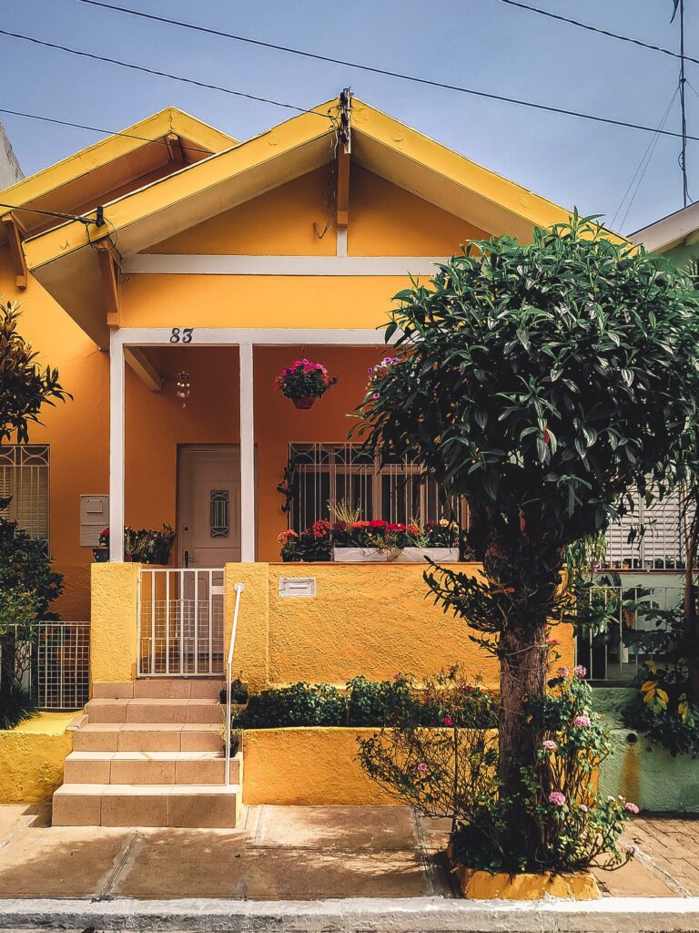 A yellow house image