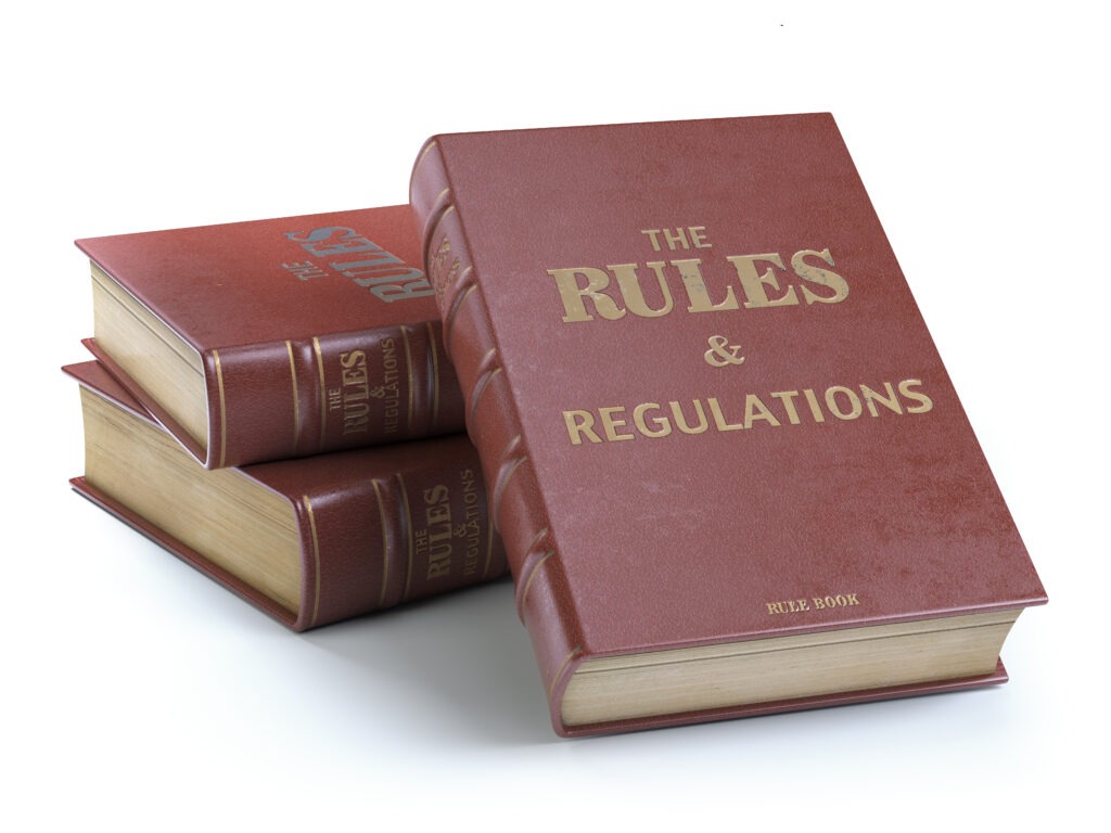 Rules and regulations books image