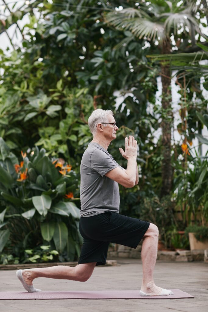 man doing yoga image