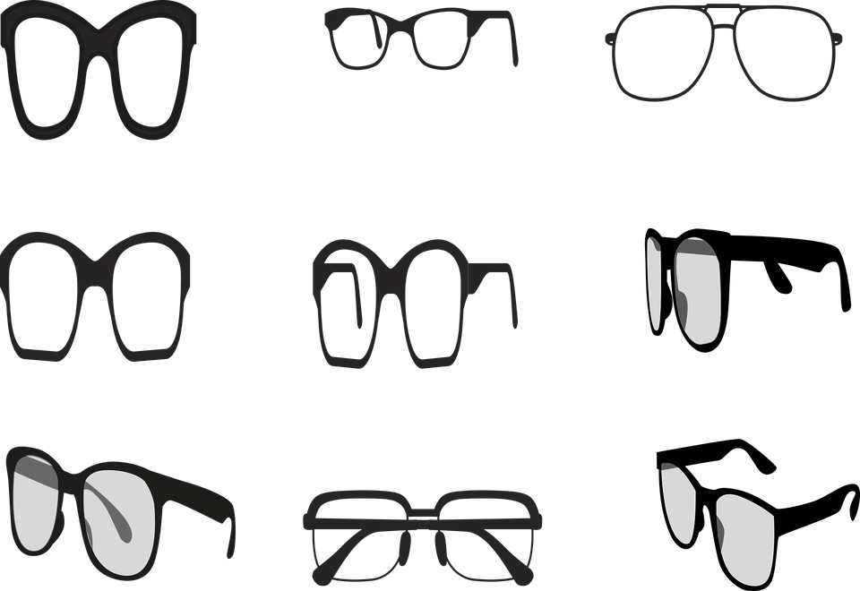 Different types of glasses frames image