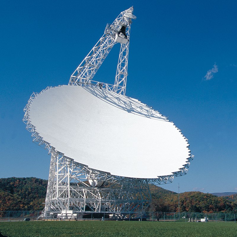 The Green Bank Telescope with a 100-meter dish by 110-meters in size, covering 2.3 acres of space. image