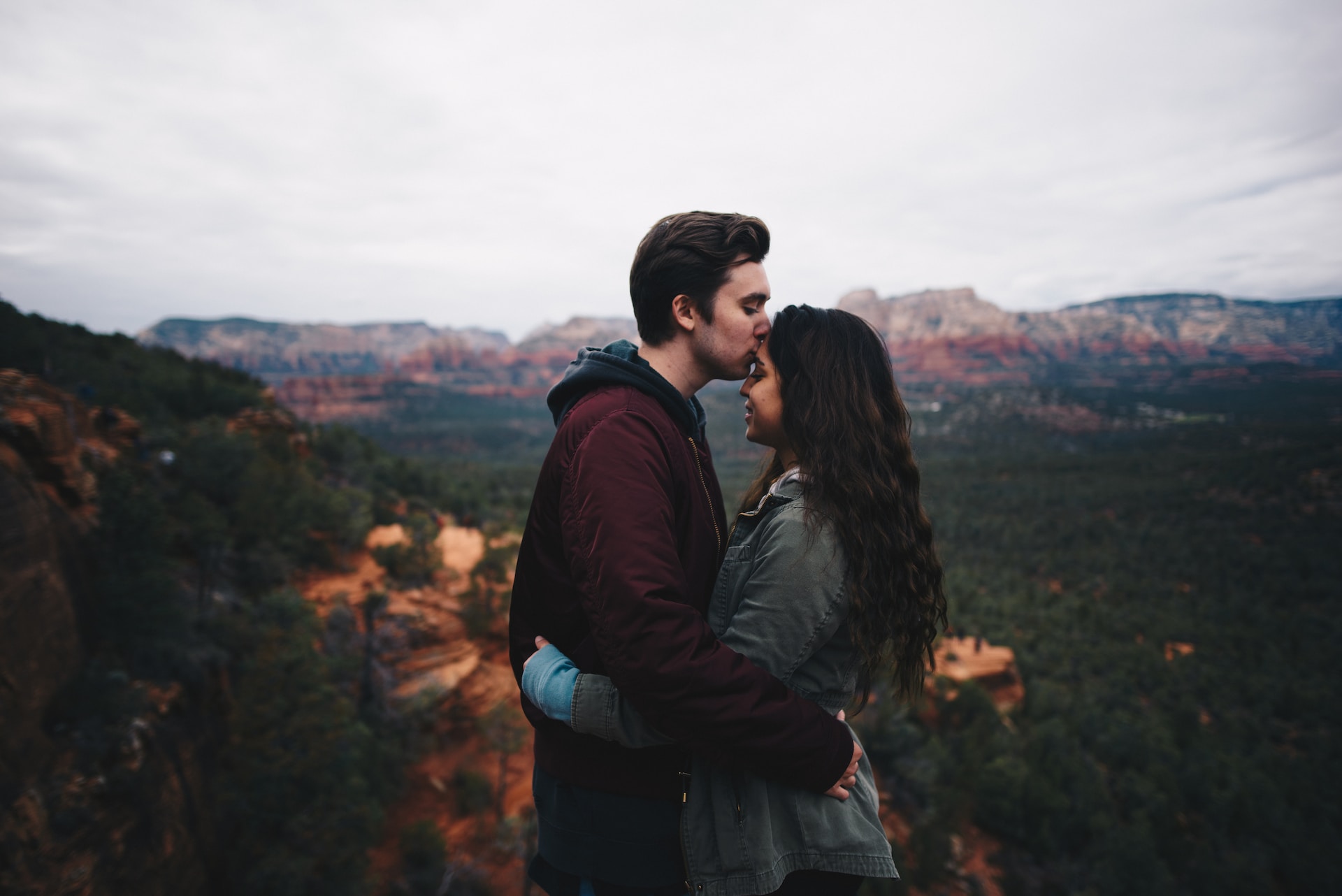 Couple, Love Images, Sedona, United States, Together, Friend, Brunette, Canyon, Human, Outdoors, Valley, Mountain Range, Leisure Activities, Hiking