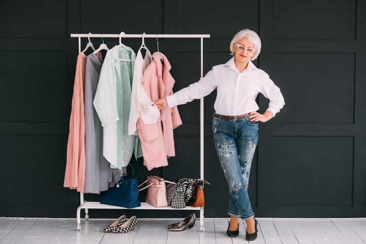 senior lifestyle fashion clothes shopping lady