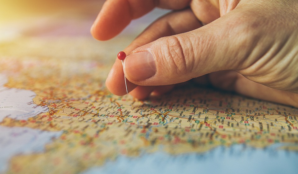 Travel Cartography Pinning Maps Atlas Pinned