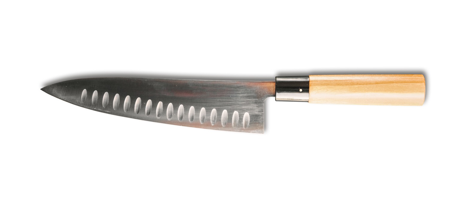 Santoku knife isolated on white background