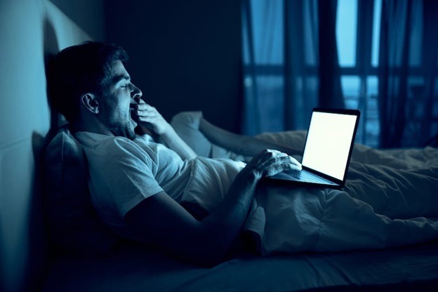 Working on a computer in bed can also disrupt your sleep cycle