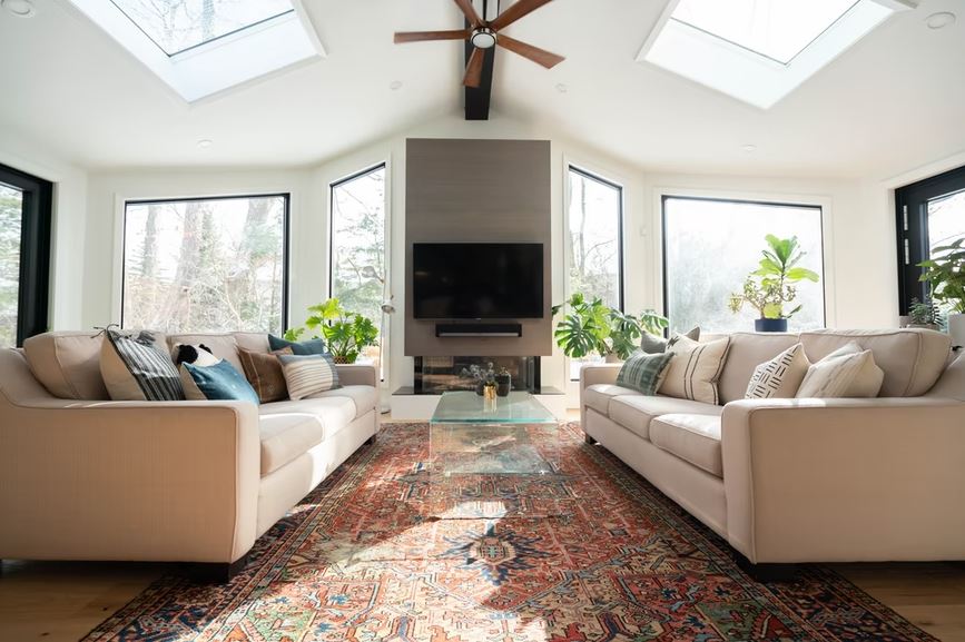 A-Persian-rug-accentuating-a-living-room