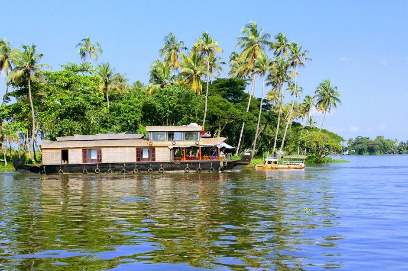 houseboat-calm-water-tall-coconut-trees